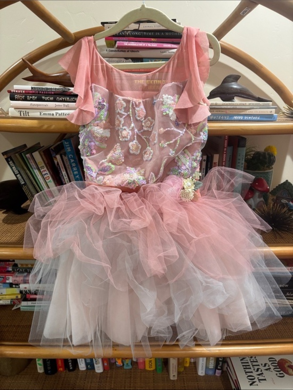 Weissman Pink Sequin Floral Tulle Dance Costume